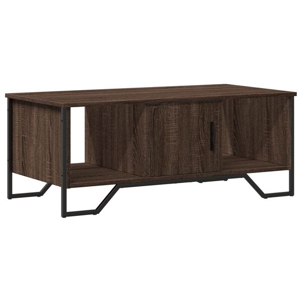 vidaXL Table basse ch&ecirc;ne marron 100x51x40 cm bois d'ing&eacute;nierie