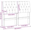 vidaXL T&ecirc;te de lit capitonn&eacute;e Noir 120 cm Pin massif