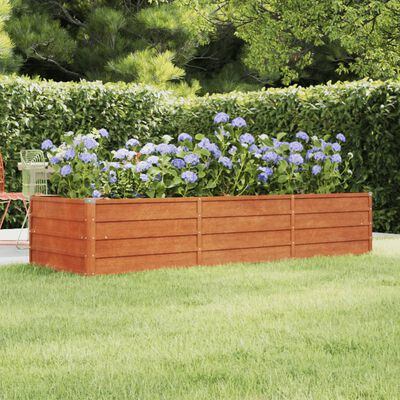 vidaXL Lit surélevé de jardin rouillé 240x80x45 cm acier corten