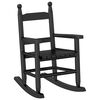 vidaXL Chaise &agrave; bascule enfants noir bois de peuplier massif