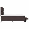 vidaXL Lit &agrave; ressorts avec matelas Marron fonc&eacute; 160 x 200 cm tissu