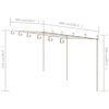vidaXL Pergola de jardin Marron antique 6x3x2,5 m Fer