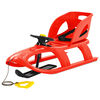 vidaXL Tra&icirc;neau avec si&egrave;ge et volant Rouge 102,5x40x23cm Polypropyl&egrave;ne