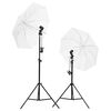 vidaXL Kit d'&eacute;clairage de studio avec tr&eacute;pieds et parapluies