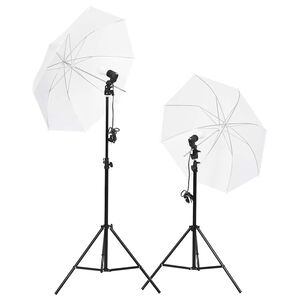vidaXL Kit d'&eacute;clairage de studio avec tr&eacute;pieds et parapluies