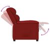 vidaXL Fauteuil inclinable Rouge bordeaux Similicuir