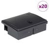 vidaXL Pi&egrave;ges &agrave; souris 20 pcs noir 13x10x4 cm