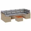 vidaXL Ensemble de canap&eacute; de jardin 8 pc Beige et Gris clair polyrotin