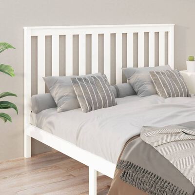 vidaXL Tête de lit Blanc 156x6x101 cm Bois massif de pin