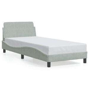 vidaXL Cadre de lit Dover gris clair 80x200 cm velours