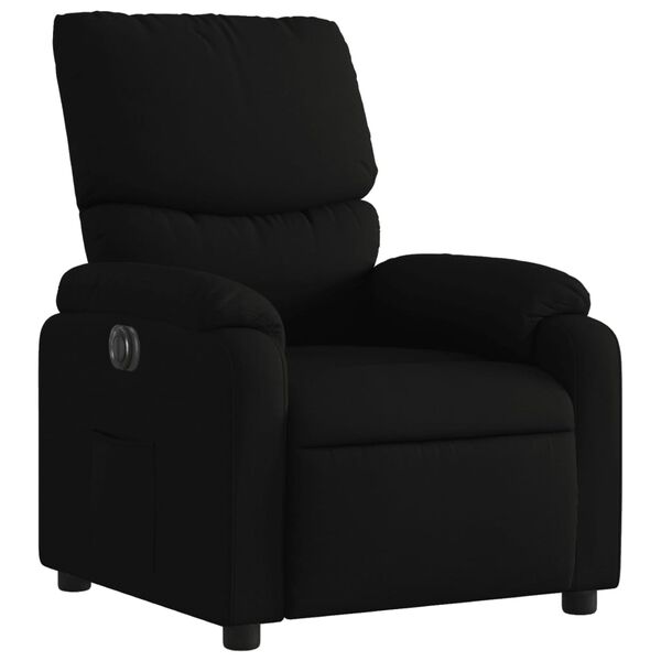 vidaXL Fauteuil inclinable &eacute;lectrique Noir Tissu