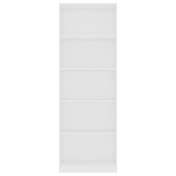 vidaXL Bibliothèque à 5 niveaux Blanc 60x24x175 cm Bois d’ingénierie