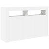 vidaXL Buffet Blanc 116 x 30 x 75 cm Bois d'ing&eacute;nierie
