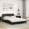 vidaXL Lit avec matelas Dover noir 140x200 cm similicuir