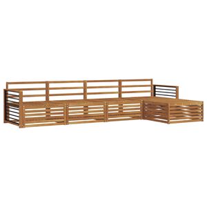 vidaXL Ensemble de canap&eacute;s d'ext&eacute;rieur 5 pc Naturel