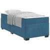 vidaXL Cadre de lit avec matelas Bleu 80 x 200 cm tissu