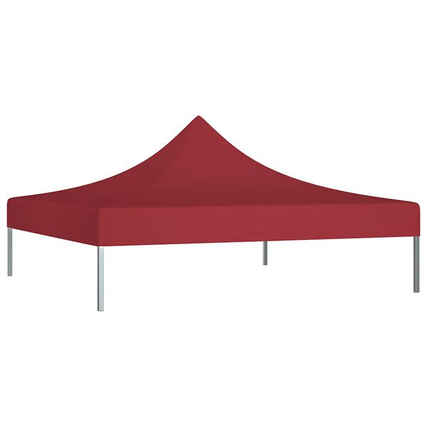 vidaXL Toit de tente de r&eacute;ception 2x2 m Bordeaux 270 g/m&sup2;