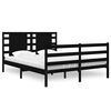 vidaXL Cadre de lit sans matelas noir 140x190 cm bois de pin massif