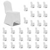 vidaXL Housses &eacute;lastiques de chaise Blanc 30 pcs