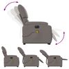 vidaXL Fauteuil inclinable de massage &eacute;lectrique Taupe Tissu