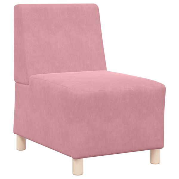 vidaXL Unit&eacute; de Sofa Modulaire Sans Accoudoirs 3 pcs Rose