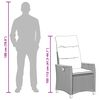 vidaXL Chaise de jardin inclinable Gris et Gris fonc&eacute; polyrotin