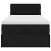 vidaXL Lit ottoman avec matelas et LED noir 80x200cm velours