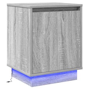 vidaXL Cabinet de chevet Gris 39 x 34,5 x 50 cm Bois d'ing&eacute;nierie