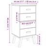 vidaXL Table de chevet OLDEN gris et marron bois de pin solide