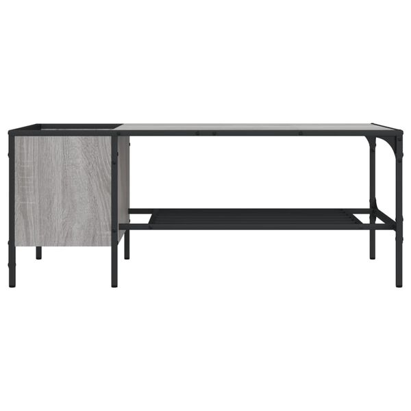 vidaXL Table basse avec support sonoma gris 100x51x40 cm
