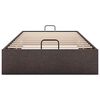 vidaXL Cadre de lit ottoman sans matelas marron fonc&eacute; 90x200 cm tissu