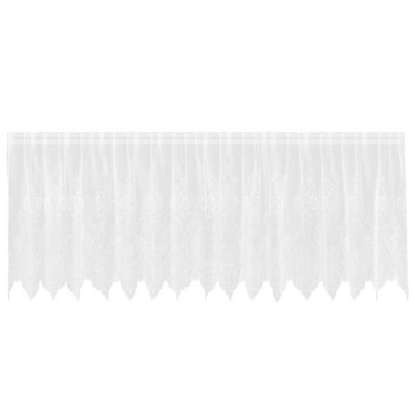 vidaXL Rideau en Dentelle Floral Blanc 120 x 400 cm Polyester