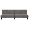 vidaXL Canapé-lit 2 places gris similicuir