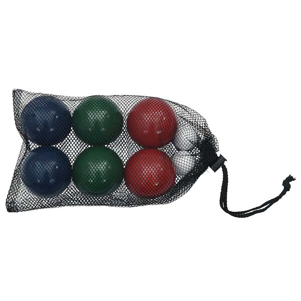 vidaXL Ensemble de boules Bocce 8 pcs sac de transport bois pin massif