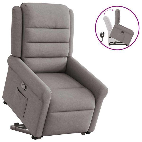 vidaXL Fauteuil inclinable taupe tissu