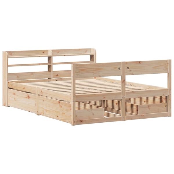 vidaXL Cadre de lit sans matelas 120x190 cm bois de pin massif