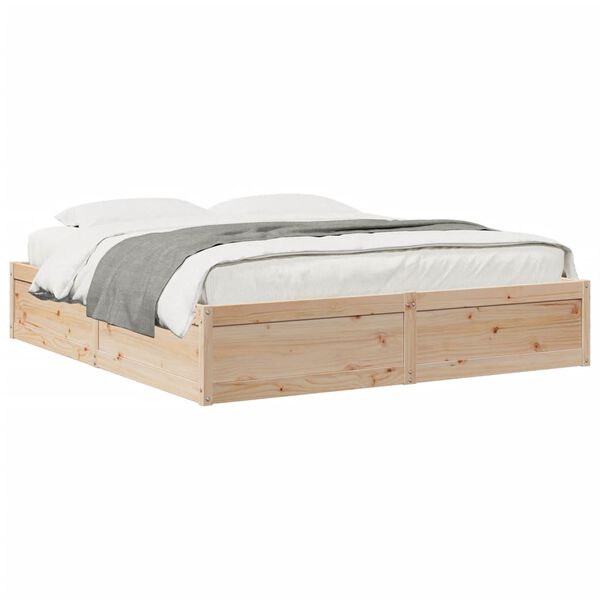 vidaXL Cadre de lit sans matelas 180x200 cm bois massif de pin