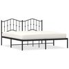 vidaXL Cadre de lit m&eacute;tal sans matelas avec t&ecirc;te de lit noir 183x213cm