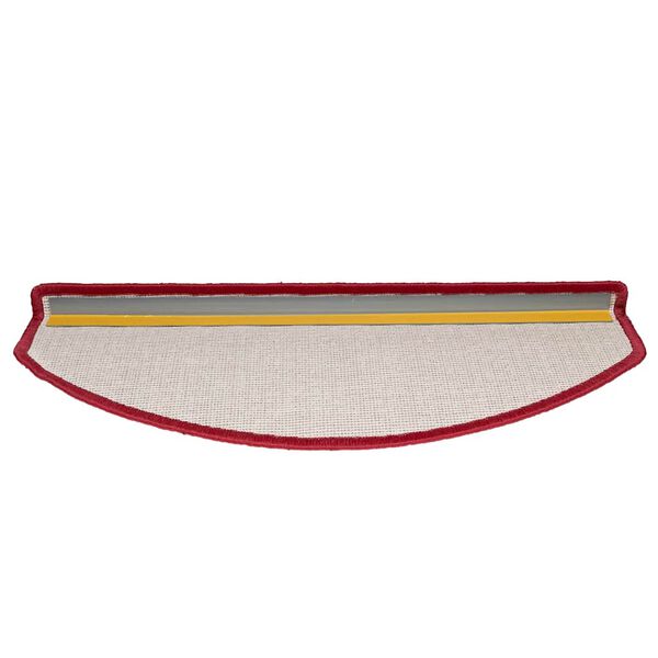 vidaXL Tapis d'escalier 30 pi&egrave;ces 65 x 24 x 4 cm Rouge Demi-rond Grand