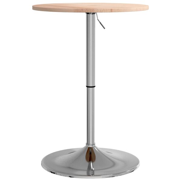 vidaXL Table de bar &Oslash;50x89,5 cm bois massif de ch&ecirc;ne