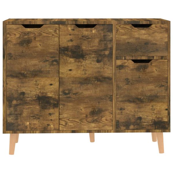 vidaXL Buffet chêne fumé 90x30x72 cm bois d'ingénierie