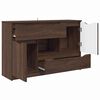 vidaXL Buffet avec tiroir Ch&ecirc;ne brun 100 x 30 x 65,6 Bois d'ing&eacute;nierie