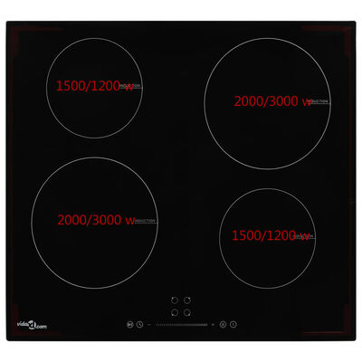 vidaXL Plaque de cuisson à induction 4 brûleurs Contrôle tactile 7000W