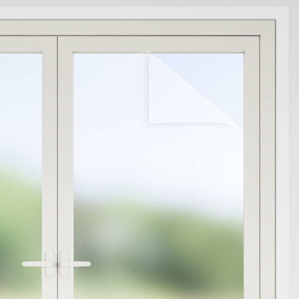 vidaXL Film de fen&ecirc;tre auto-adh&eacute;sif Blanc d&eacute;poli 90 x 1000 cm PVC