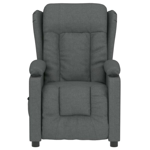 vidaXL Fauteuil inclinable &eacute;lectrique Gris fonc&eacute; Tissu