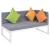 vidaXL Salon de jardin 4 pcs avec coussins Aluminium et WPC