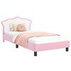 vidaXL Cadre de lit pour enfants avec t&ecirc;te de lit Rose 80 x 200 cm PU