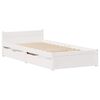 vidaXL Cadre de lit sans matelas blanc 75x190 cm bois de pin massif