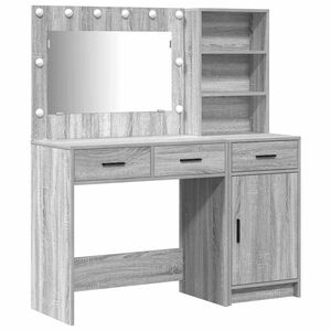 vidaXL Table de Toilette 2 pc Gris 78,5 x 41 x 135 cm