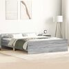 vidaXL Cadre de lit sans matelas sonoma gris 150x200 cm